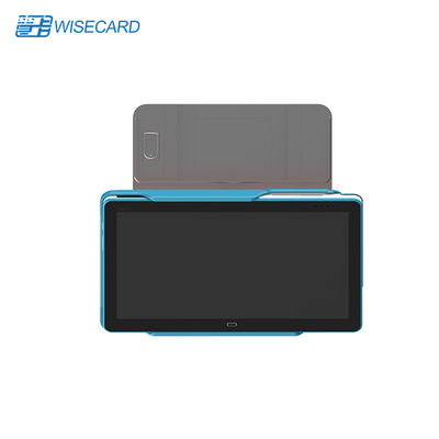 カウンター トップの立場が付いている手持ち型のスマートな人間の特徴をもつタブレットPOSシステム